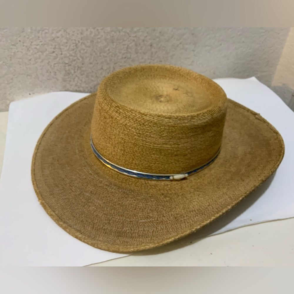 Vintage Pigalle straw ranch cowboy hat size 6 7/8